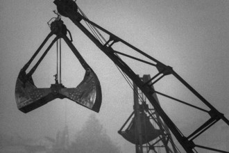 1975, Milan, Navigli in fog.