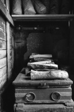 1975, Milan, Navigli wood seller.