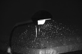 1975, Milan, night light with snow.