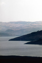 Nature, Italy, region of Puglia 1975 Lago di Occhito (Occhito lake).