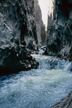 Nature, Italy, region of Sicilia Gole dell'Alcantara (Alcantara Gorges).