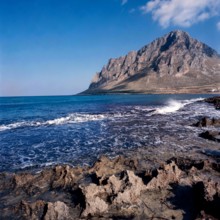 Nature, Italy, region of Sicilia 1975 Monte Cofano (Cofano Mountain).