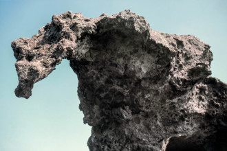 Nature, Italy, region of Sardegna 1975 Roccia dell'Elefante (Elephant Rock).