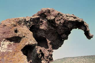 Nature, Italy, region of Sardegna 1975 Roccia dell'Elefante (Elephant Rock).