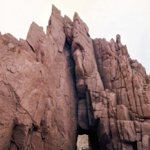 Nature, Italy, region of Sardegna 1975 Rocce Rosse di Arbatax (Red Rocks of Arbatax ).