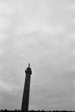 1975, Paris,  Place Vendome. Column of the Grande Armee.