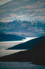 Nature, Italy, region of Puglia 1975 Lago di Occhito (Occhito lake).