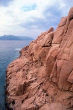 Nature, Italy, region of Sardegna 1975 Rocce Rosse di Arbatax (Red Rocks of Arbatax ).