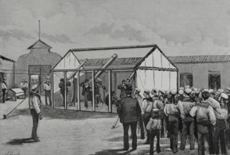 Manzanillo, Cuba. The Spanish scientific commission observing the passage of Venus through the