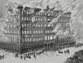 Milwaukee, Wisconsin, United States. Newhall House Hotel Fire. Hotel built in 1856 by merchant