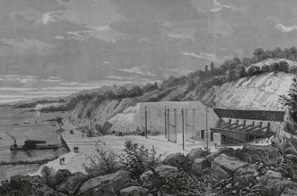 Italy. Muggiano Polygon (La Spezia). Comparative tests on 48-centimeter thick armor sheets, carried