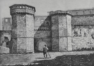 Spain, Catalonia, Tarragona province, Vimbodi. Royal Monastery of Santa Maria de Poblet. Royal Gate