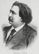 Gustave Dore (Paul Gustave Dore) (1832-1883). French artist, painter and illustrator. Portrait.