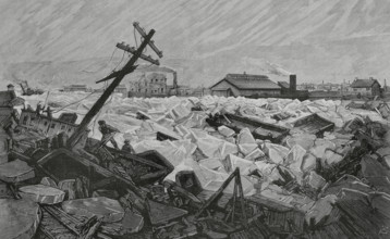 United States. State of Pennsylvania. Floods in Pennsylvania, February 2 and 3, 1883. A violent