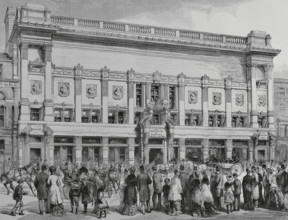 London, England. Building of The Institute of Painters in Water Colors, built in Piccadilly by the