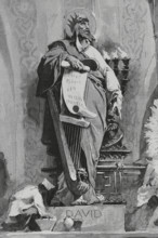 David (ca. 1040-966 BC). Second king of Israel (ca. 1002 BC-ca. 970 BC). Engraving by Capuz after a