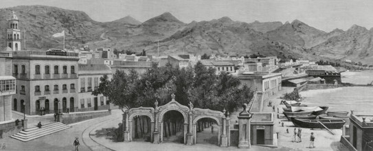 Spain, Canary Islands, Tenerife island, Santa Cruz de Tenerife. Calle de la Marina (La Marina