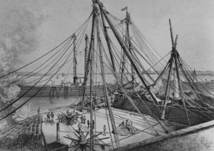 Havana, Cuba. The new Machina at the San Fernando dock. On 21 November 1882, work was carried out