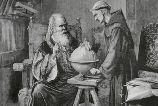 Galileo Galilei (1564-1642). Italian astronomer, mathematician and physicist. Galileo demonstrating