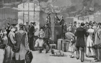 Cholera epidemic. France. Paris. Fumigation of travellers coming from Toulon and Marseille (port