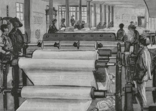 History of Spain. Tolosa, Basque Country. Interior view of the paper mill ""La Guipuzcoana"".