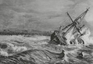 Gravina (1882). Iron-hulled, unarmoured cruiser. Shipwreck of the Spanish cruiser ‘Gravina’ during