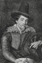 Peter Paul Rubens (1577-1640). Flemish Baroque painter. Engraving after a painting by Rubens