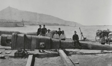 History of Spain. Ceuta. Three Krupp 260 mm (10.2 inch) guns, which the Spanish government assigned