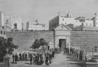 San Juan, Puerto Rico. Ceremony of assumption of office of the higher government of the island. It