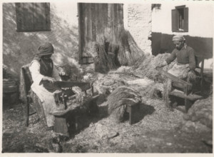 Hemp processing in Schilpario, Italy
