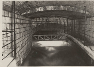 Caposele wellsprings the terminal section of the canal collector of the Apulian Aqueduct