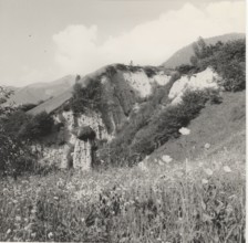 Details of a typical erosional landscape. Iseo Lake, Italy,