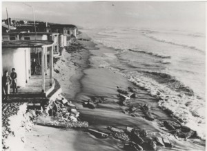 Marina di Massa, Italy, the erosion of the beach