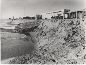 Marina di Massa, Italy, the erosion of the beach
