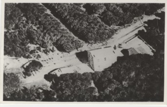 Capo Feniglia land reclamation. The Police Station of Capo Feniglia after the land reclamation work, Italy