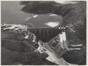 Bau Muggeris Dam on the river Flumendosa, Villanova Strisaili, Italy