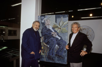 Raymond Burr and Hans Erni.