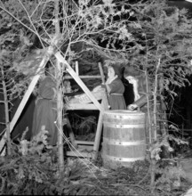 Children at Santa Claus day in Arth, 1950.