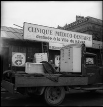 After World War 2: auxiliary dental clinic for Le Havre, 1945.