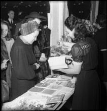 WW 2: bazar in aid of italian internees in Switzerland and victims of war, Zurich 1945.
