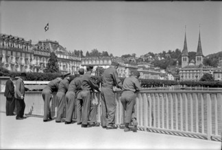 After WW 2: US american soldiers in Lucerne, 1945.
