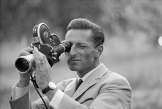 Ferdy Kubler as cameraman, Oetwil 1965.