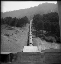 Pressurized water pipeline, Morel power station 1944.