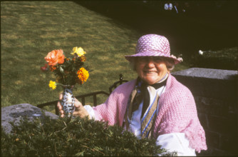 Woman who looks after Queen Astrid of Belgium's grave 1985.