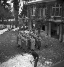 Line up of women's reserve unit; 1942.