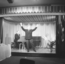 Urfer on the piano, Gilles standing, Gilles and Urfer, 1956.