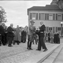 General Guisan with politicians, Berne 1945.