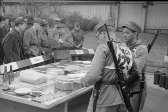 Soldiers at competition, Swiss forager days St. Gallen 1963.