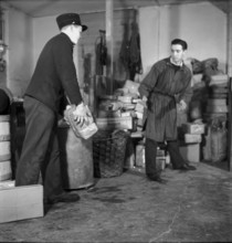 WW 2: economy of war; collecting point for tin tubes, storage.