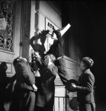 New Year tradition, childrens playing mischievous tricks.